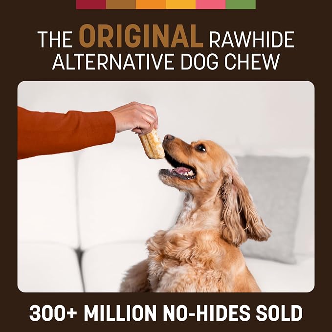 Earth Animal No Hide Dog Chews - Rawhide Free Small Rolls 2 Count Venison | Small Rolls Venison Flavored Natural Rawhide Free Long Lasting Dog Chews - Pet Treats for Small Dogs