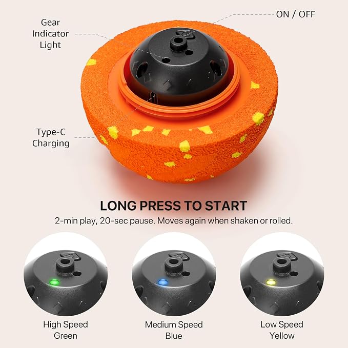 Interactive Dog Toys Automatic Dog Ball for Small & Large Dogs 2 PACK