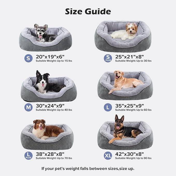 Large Dog Beds Large Sized Dog, Washable Orthopedic Warming Soft Sleeping Durable with Anti-Slip Bottom