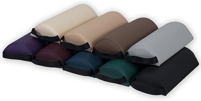 EarthLite Necl Pillow – Durable Massage Bolster, 100% PU Upholstery incl. Strap Handle/Professional Quality/Back Pain Relief, Vanilla Crème