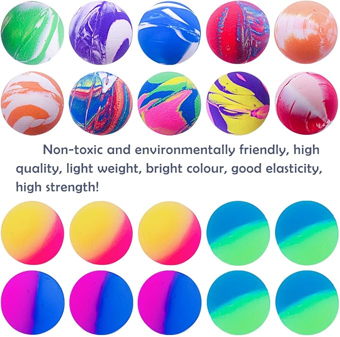 PET SHOW 20 Pack Cat Toys Bouncy Balls 1.2inch for Indoor Cats Kitten