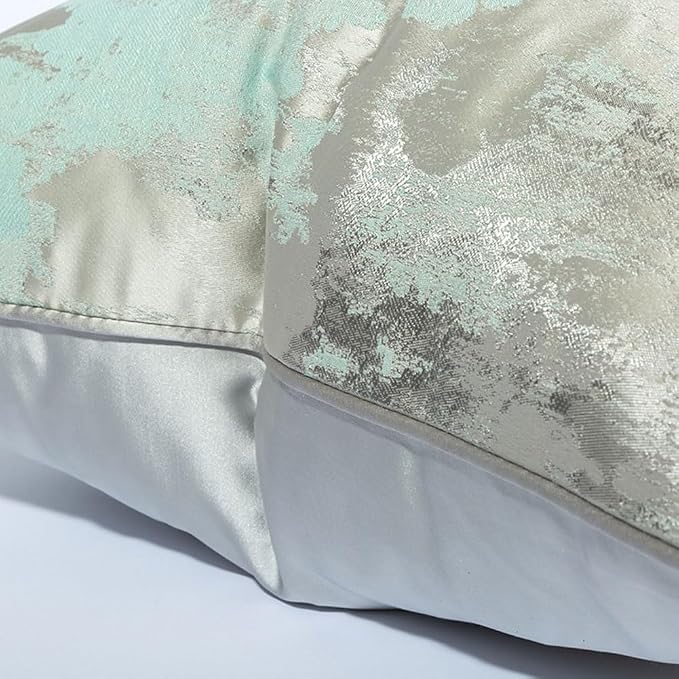 vctops Abstract Decorative Luxurious Throw Pillow Covers Jacquard Square Cushion Cases Pillowcase for Bed Sofa Couch Chair Car Home Decor (Light Blue,20"x20")