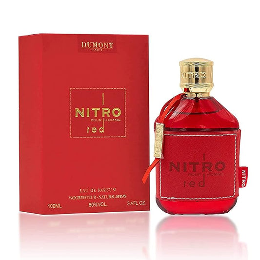 Dumont Nitro Red 3.4 Fl Oz Eau De Parfum for Men – Rich Fruity Woody Floral Fragrance – Luxurious Long Lasting Scent
