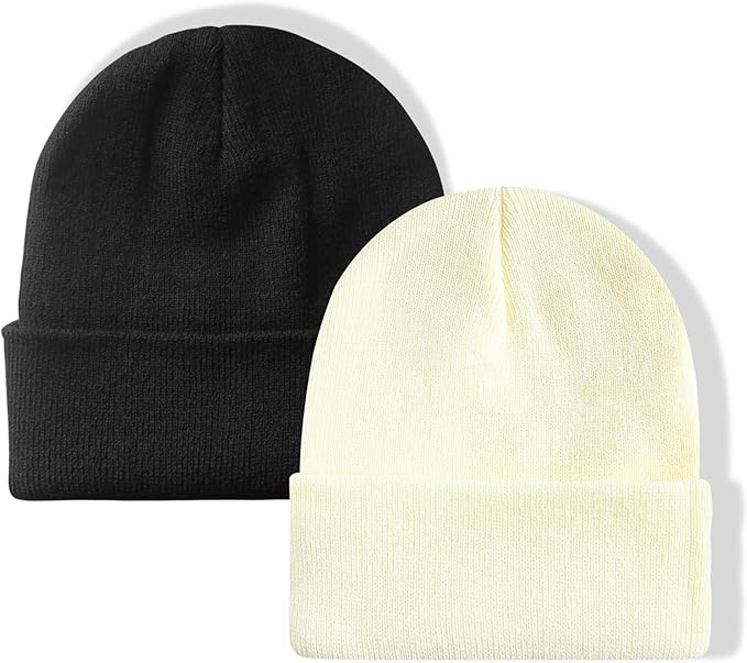 PFFY Unisex Beanie Hats for Men Women Knit Winter Beanies