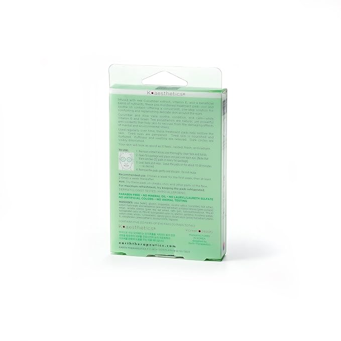 Earth Therapeutics Recover-E Cucumber Eye Pads - 5 Pairs (10 Pads)