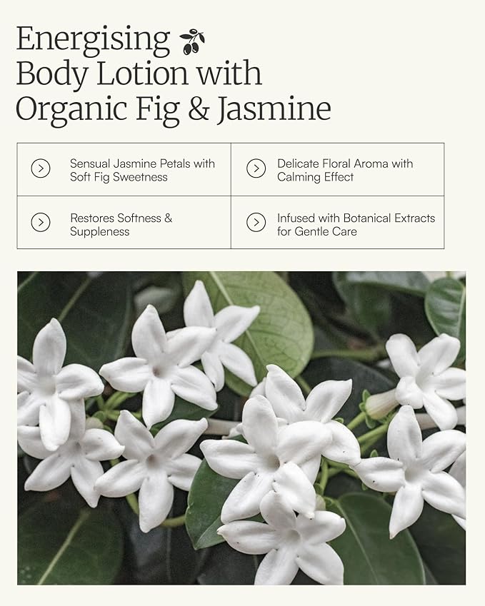 AEOLIS Hydrating Body Lotion with Jasmine & Aloe Vera – Moisturizer with Shea Butter, Olive Leaf & Chamomile – Vegan Skincare for Dry & Sensitive Skin – 6.76 fl oz