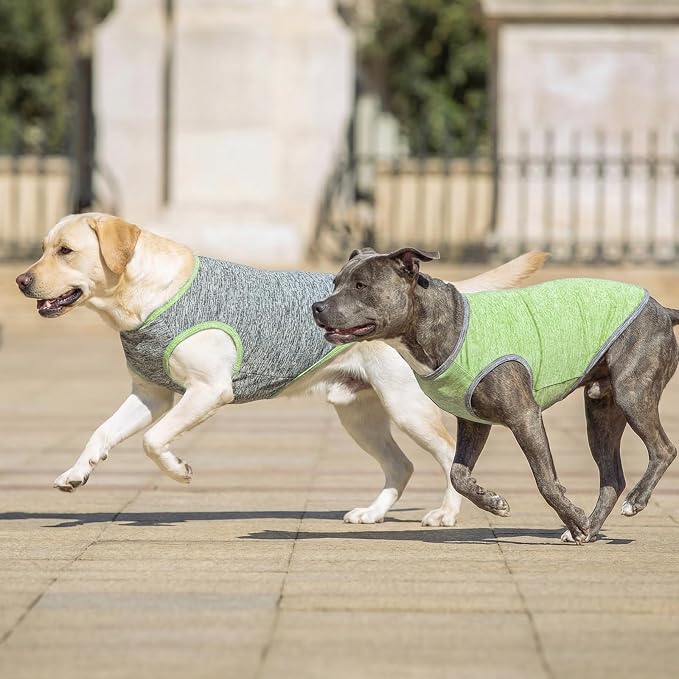KYEESE 2Pack Dog Shirt for Large Dogs Sun Protection Tank Top for Summer | Reflective for Safety, Lightweight & Breathable, Shedding Control, Skin-Friendly for Sensitive Dogs, Easy On/Off, Quick Dry