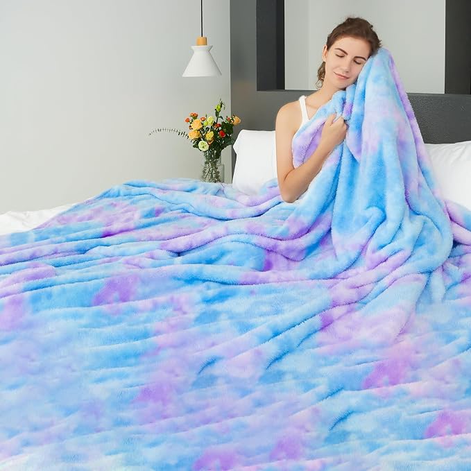 MUGD Lightweight Blanket Fleece Big Blanket Fuzzy Throw Blanket for Bed King Size