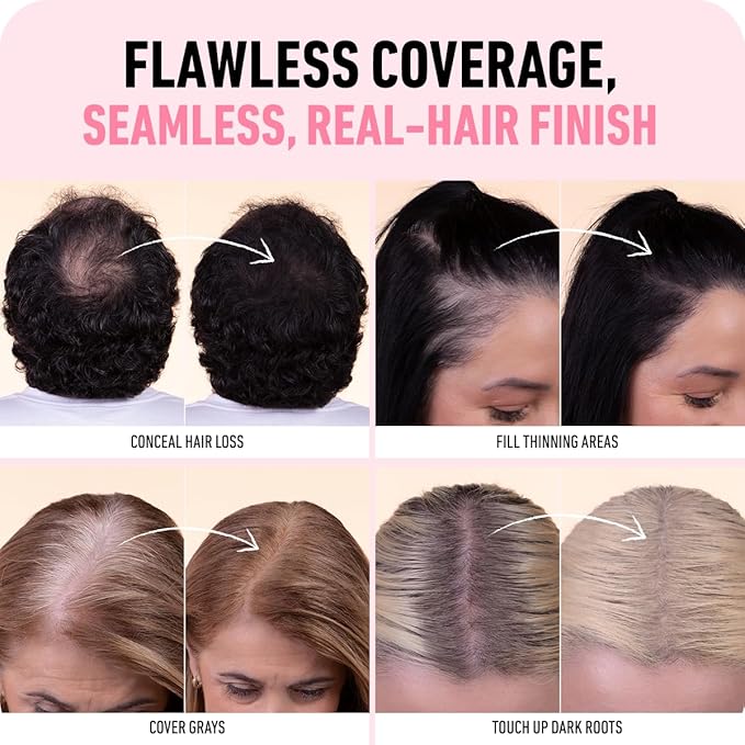 BOLDIFY Hairline Powder Color Sample Kit - Root Touch Up Hair Color for Gray Coverage - Bald Spot Concealing Hair Powder for Women & Men - 24-Hour Stain-Proof - Grays