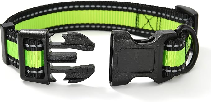 Mile High Life Reflective Dog Collar, Adjustable Lightweight Quick Release