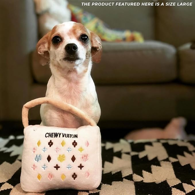 Haute Diggity Dog Chewy Vuiton Handbag Plush Dog Toy, Designer Parody Toy