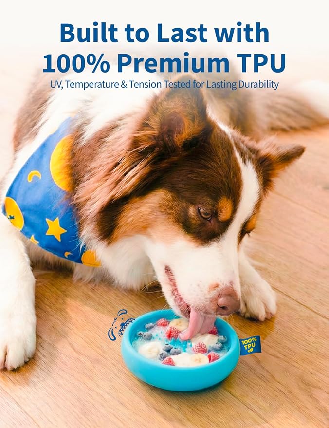 2-in-1 Dog Freezer Bowl & Licking Mat, Frozen Dog Treat Toy
