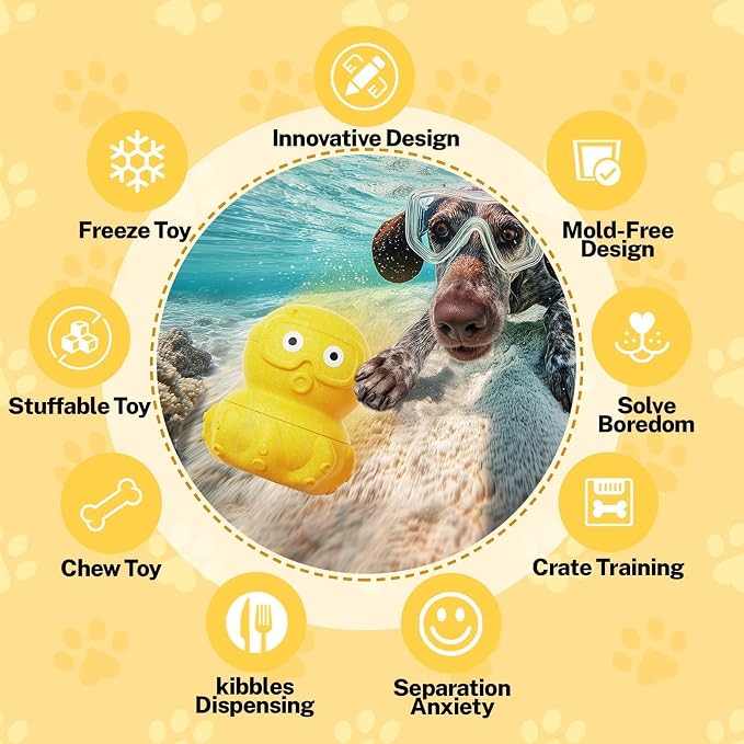 3-in-1 Dog Frozen Treat Toy, Interactive Dog Toys for Aggressive Chewers, Dogs Treat Dispenser Toy, Keep Your Pup Busy, Anxiety Relief for Dogs Toys, Octopus
