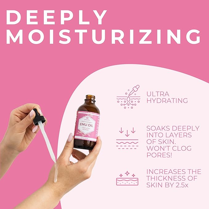 Leven Rose Pure Emu Oil for Skin 2oz