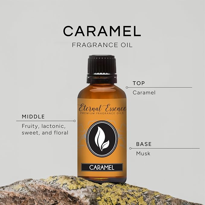 Eternal Essence Oils Caramel 30ml Premium Fragrance Oil - for Candle, Soap Making, Aromatherapy, Diffusers, Home Care, & Humidifiers
