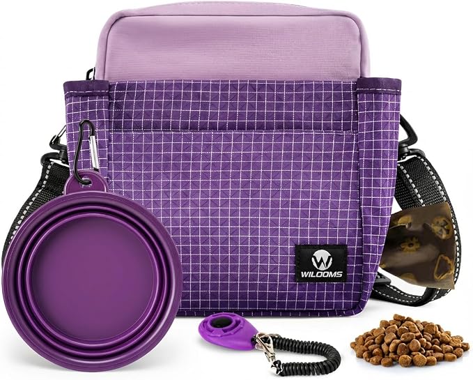 Dog Treat Pouch for Training, Magnetic Dog Walking Bag and Fanny Pack