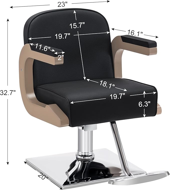 BarberPub Modern Salon Chair for Hair Stylist,Hydraulic Barber Styling Chair,Beauty Salon Spa Equipment 9210