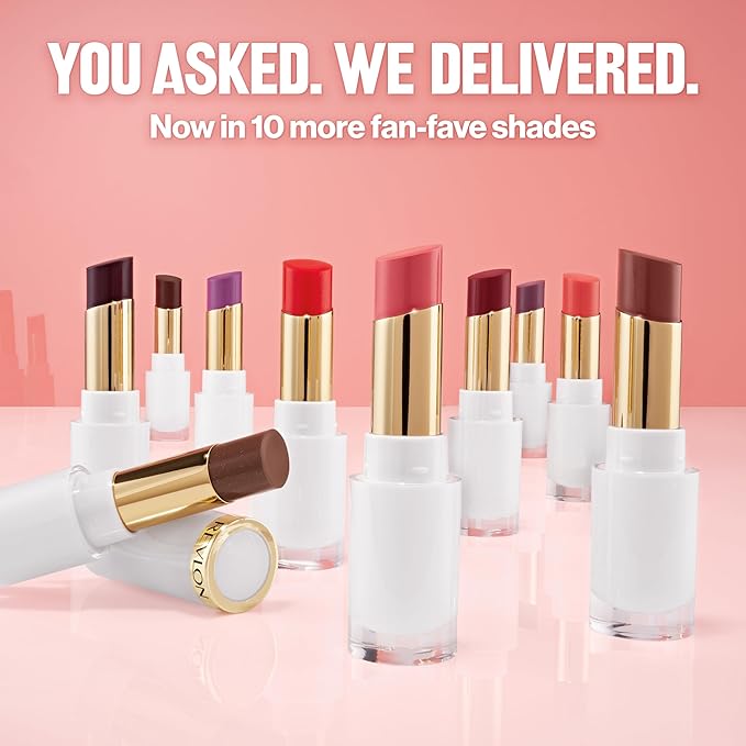 REVLON Super Lustrous Glass Shine Balm, Hydrating Tinted Lip Balm with Hyaluronic Acid, Aloe & Rose Quartz, Light Brown Lipstick, NEW Shade, 011 Sparkling Honey, 0.11 oz