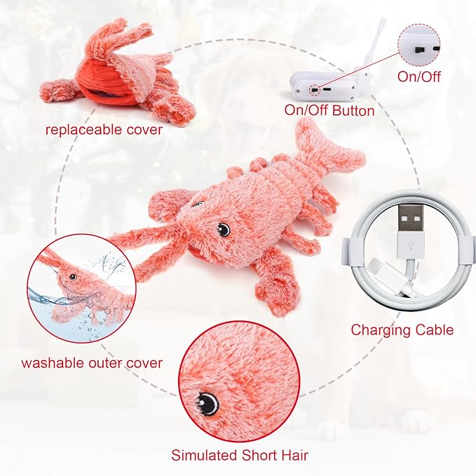 Mity rain Interactive Lobster Dog Toy