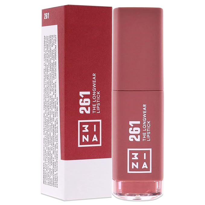 3INA The Longwear Lipstick - Matte Lipstick for Women - Moisturizing with 12-Hour Long Wear - Transfer-Proof and Highly Pigmented - 261-0.23 oz