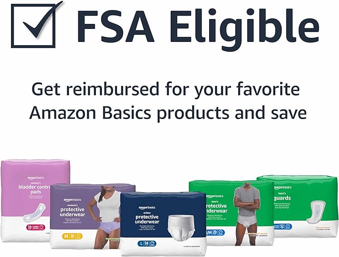Amazon Basics Postpartum Incontinence Underwear for Women, Maximum Absorbency, Fresh Protection, Bladder Leak Protection, Disposable, XX-Large, Lavender, 14 Count (Pack of 2)