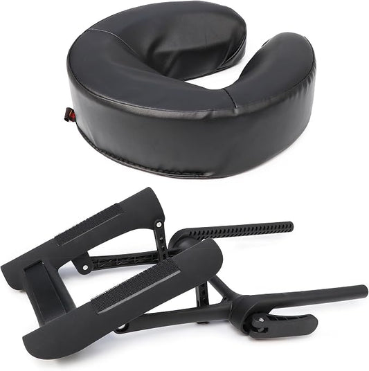 Master Massage Face Cradle, Cresent, Black