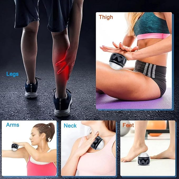 Cold Massage Roller Ball, Tight and Sore Muscles Relief, 6 Hours Cold Therapy Manual Massage Ball, Alleviating Shoulder, Arms, Back, Legs, Calves or Muscle Tension