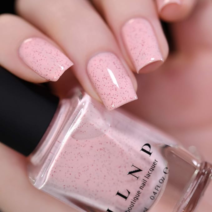 ILNP Sunday - Pastel Pink Speckled Nail Polish, Chip Resistant, 7-Free, Non-Toxic, Vegan, Cruelty Free, 12ml