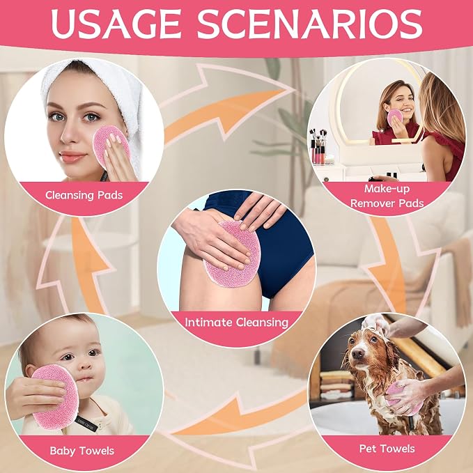Intimate Washcloths 3 Pack– Towels Soft Microfiber, Intimate Wash Pads for Feminine Hygiene, Postpartum Care, Sensitive Ski, Wash Pad Reusable, Wipe After Using Portable Bidet（Pink）- S