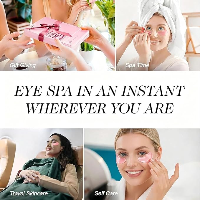 Serene Eye Patches, Instalift PDRN Eyes Patches & Collagen Eye Patches for Puffy Eyes, Hydrolyzed Collagen, Dark Circles, Hydrating Anti-Wrinkle Under Eyes Patches with Hyaluronic Acid (1Pcs 8 pairs）