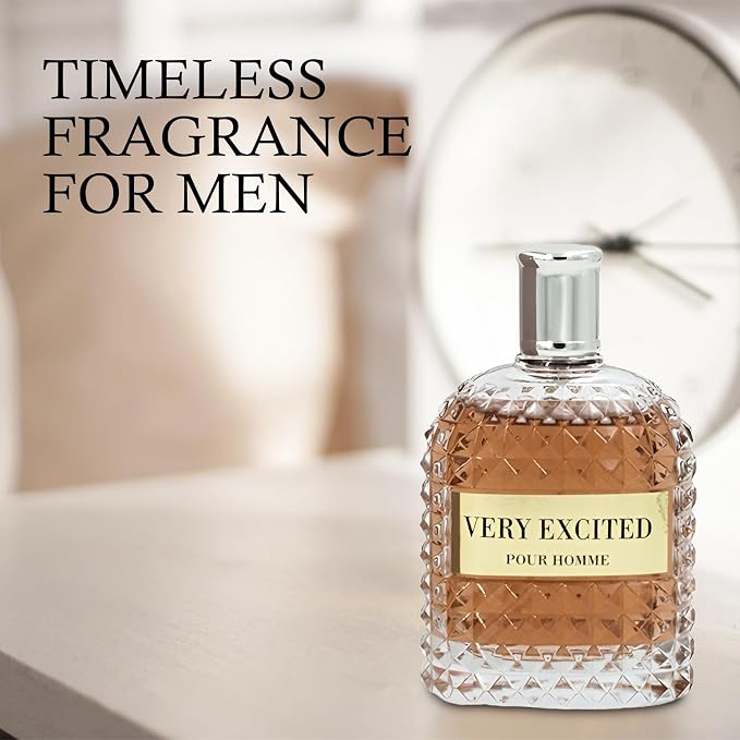 A CENTER 3Pack Men Colognes Combo Set Valent,Valuable,Very Excited 3.4 Fl Oz Each Eau De Parfume Spray with Woody Floral & Fruity Scent Perfume Gift Set Day to Night Use Fragrances