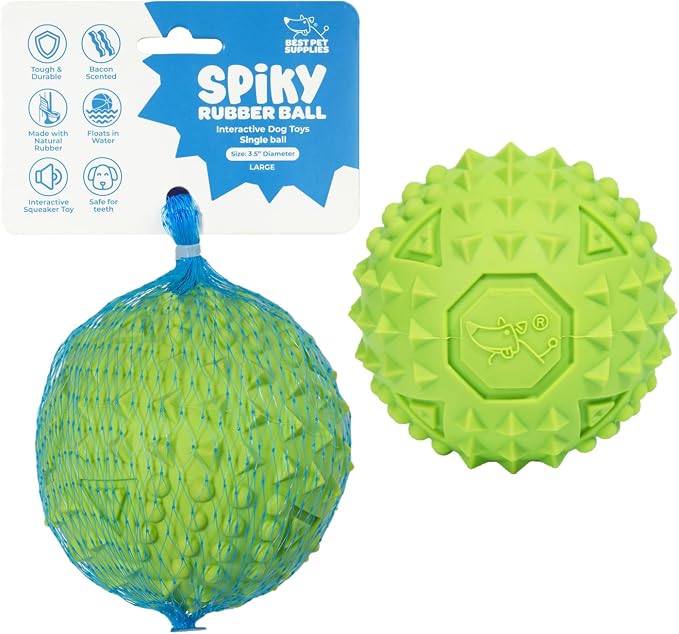 Best Pet Supplies Squeaky Dog Toys with Soft Durable Fabric for Small, Medium and Large Pets Interactive Toy for Indoor Play, Supports Active Biting and Play - Green, Large