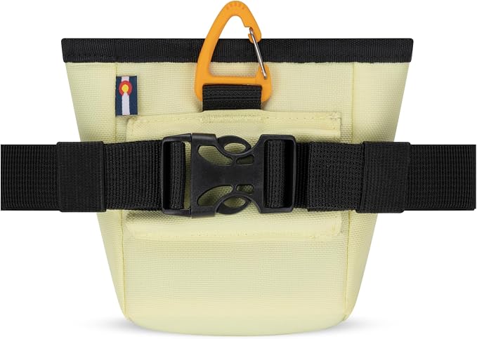 OllyDog, Goodie Treat Bag, Dog Treat Training Pouch | Magnetic Closure | 3 Ways to Wear | Hands-Free Waist Belt | Water-Resistant Recycled Vegan Fabric (Sol)