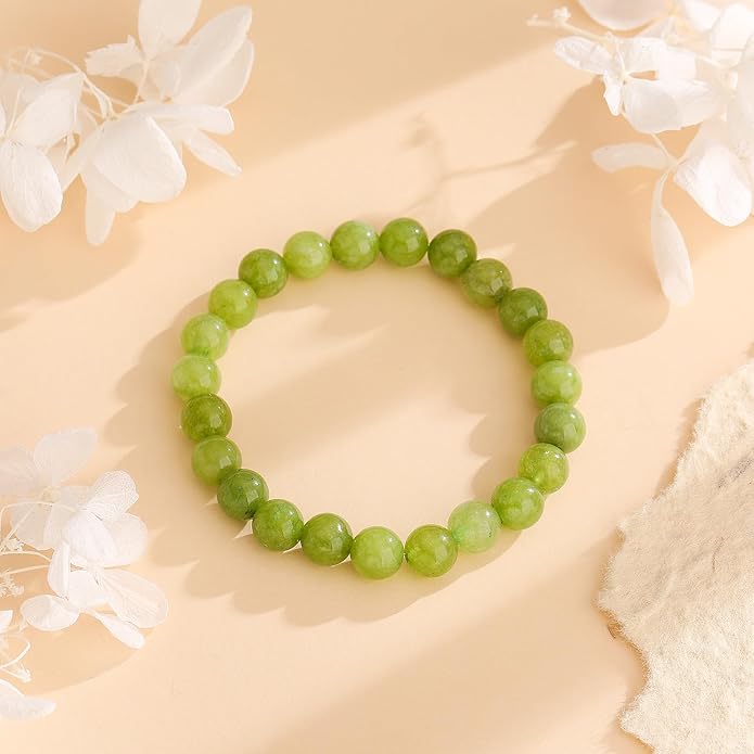 Crystal Vibe 8mm Beaded Bracelets For Women Men - Healing Crystal Bracelet - Adjustable Size