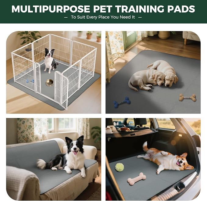 FXW Washable Pee Pads for Dogs, Super Absorbent, 71" Square, 1 Pack | Machine washable, Non-slip backing, Fits 32"H 8-Panel FXW Rollick/Homeplus Playpens