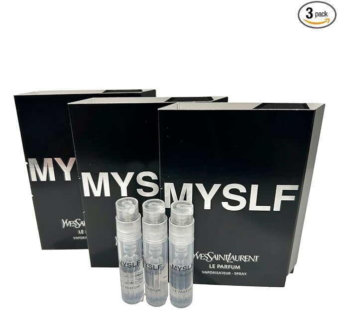 Yves Saint Laurent MYSLF LE PARFUM YSL Sample Spray Perfume Trial Size Partially Filled Vials 1.2 ml / 0.04 fl oz (set of 3)