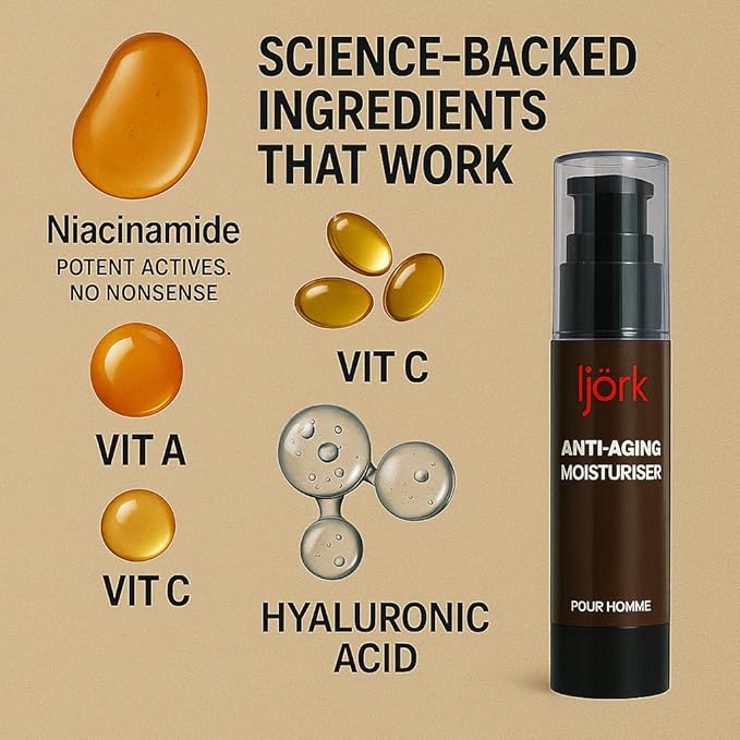 Men’s Anti-Aging Cream for Face and Neck | Male Anti Wrinkles Cream for Face, Neck and Hand.