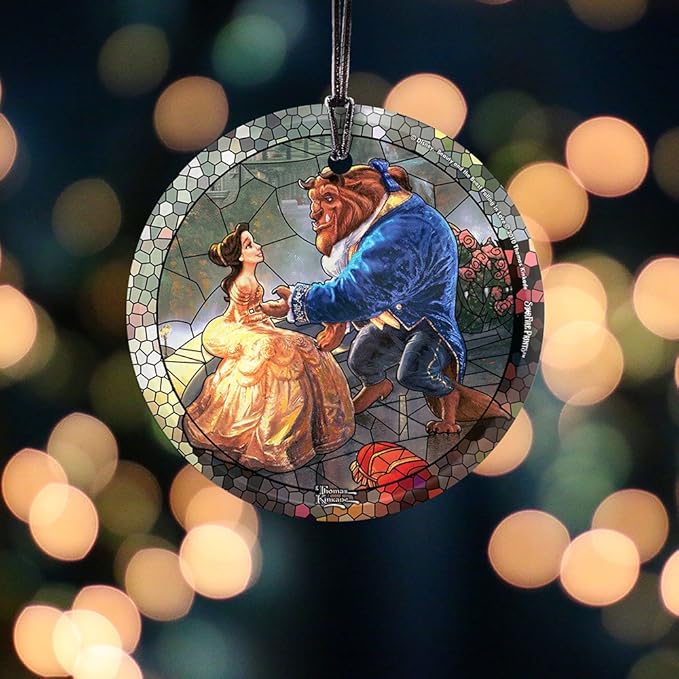 Disney - Beauty and The Beast - 3.5” Starfire Prints Hanging Glass Print Accessory – Light Catching Hanging Accessory – Ideal for Gifting and Collecting SPCIR684
