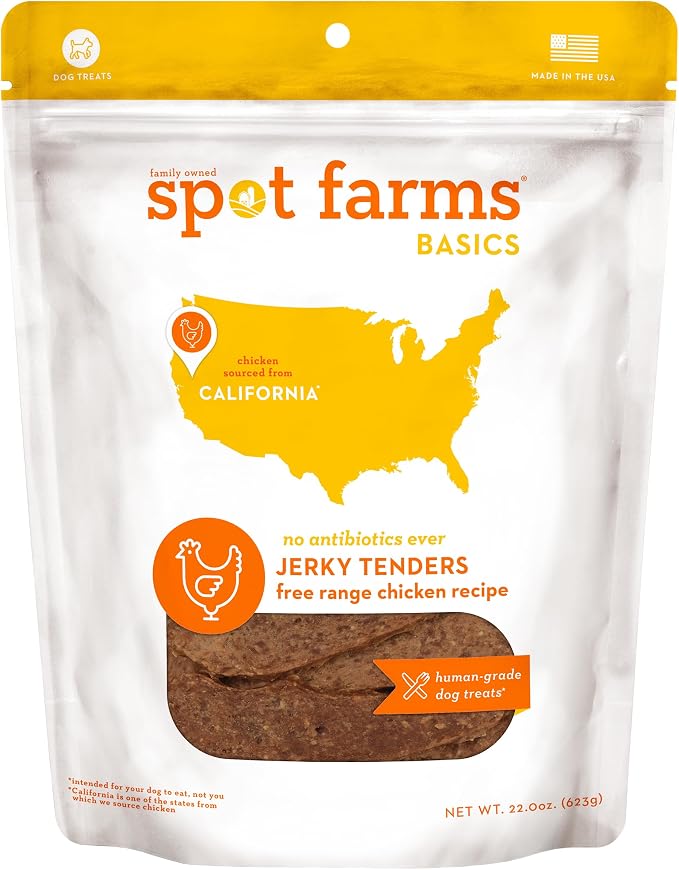 Spot Farms® Basic Chicken Tenders Dog Treats 22 oz | Human Grade, No corn, No wheat, No soy, Glycerin Free, Made in the USA