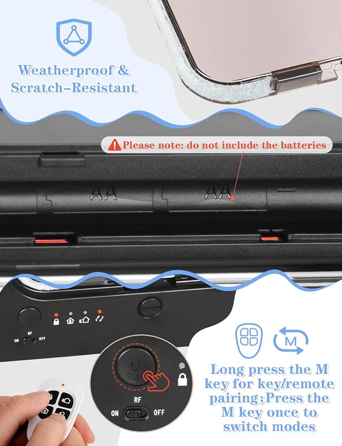 Smart Cat Door with 3 Collar Sensor Key, RFID Cat Door Collar Activated with Remote Control, 4 Way Locking Cat Flap Automatic Pet Door Interior & Exterior, Flap Opening is 7.67’’ (H) by 7'' (W)