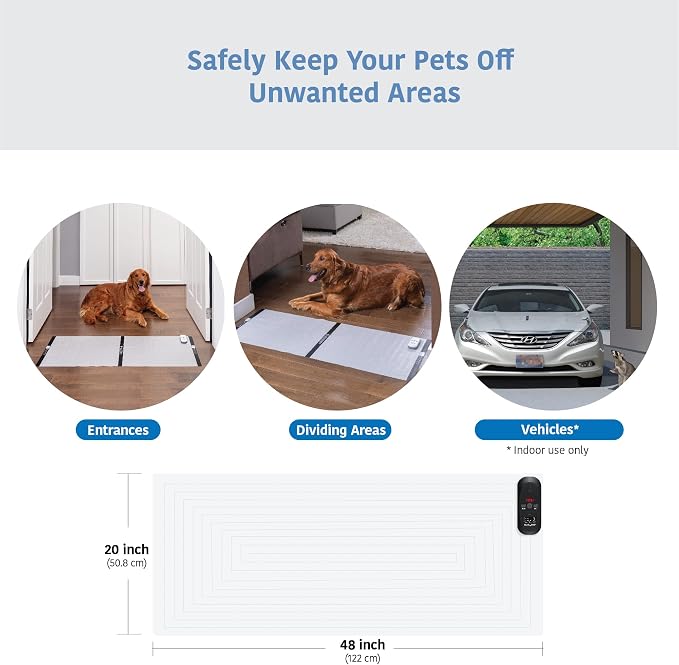 SVD.PET Pet Training Mat, 48"x20" Electric Scat Mat for Cats & Dogs, Black