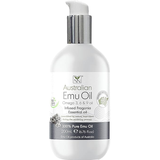 Y Not Natural Pure Emu Oil - Organic Moisture for Face, Body, Hair, Scalp & Nails - Rich in Omega 3-6-9, Vitamins & Essential Minerals - Australian Emu Oil (200ml) 6.76 fl oz -Unscented
