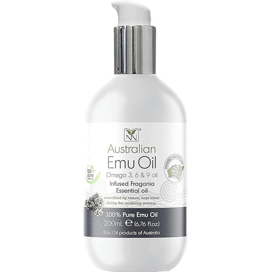 Y Not Natural Pure Emu Oil - Organic Moisture for Face, Body, Hair, Scalp & Nails - Rich in Omega 3-6-9, Vitamins & Essential Minerals - Australian Emu Oil (200ml) 6.76 fl oz -Unscented