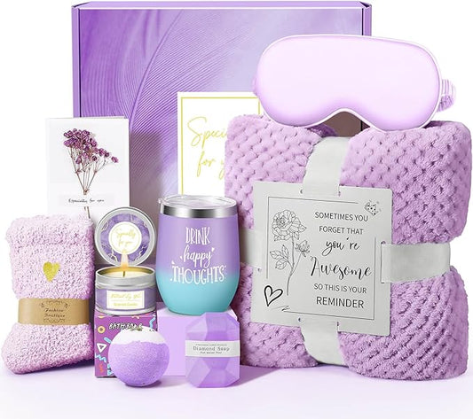 Mothers Day Gifts for Mom Wife Grandma Daughter Friends Sister, Happy Birthday Gifts for Women Mom Her Friend Sister Wife Grandma, Self Care Gift Get Well Relaxing Spa Gift Basket Set
