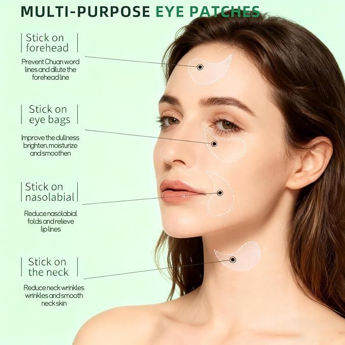 Avocado Eye Mask 60 Pcs,Under Eye Patches for Dark Circles and Puffiness,Hydrating Moisturizing Eye Masks Skincare for Wrinkles, Eye Patches for Women, Under Eye Bags, Reduce Fine Lines