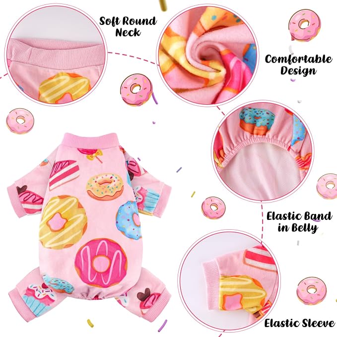 4 Pack Dog Pajamas Soft Lightweight Dog Recovery Suit Onesie Clothes for Small Medium Female Pet Boys Girls Dogs