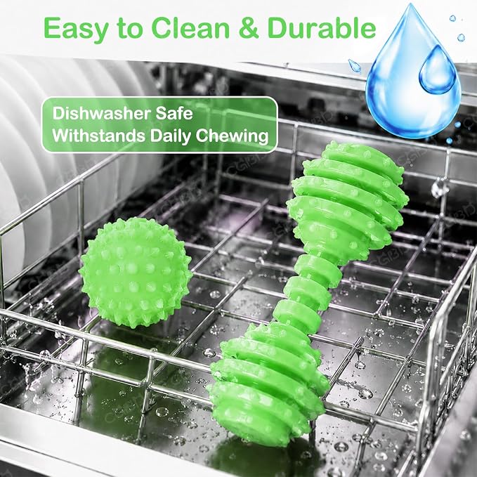 Puppy Toys, 6 Pack Dog Chew Toys for Puppy, Cute Green Small Dog Toys Teething Toys for Puppies, Soft Durable Interactive Chew Toy for Small Dogs
