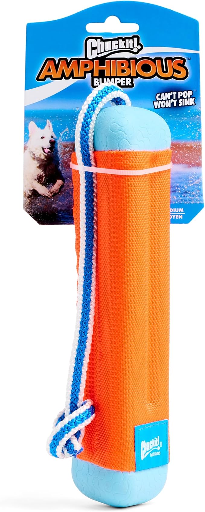 Chuckit! Amphibious Bumper Dog Fetch Toy, Small, Floats, for Water Play