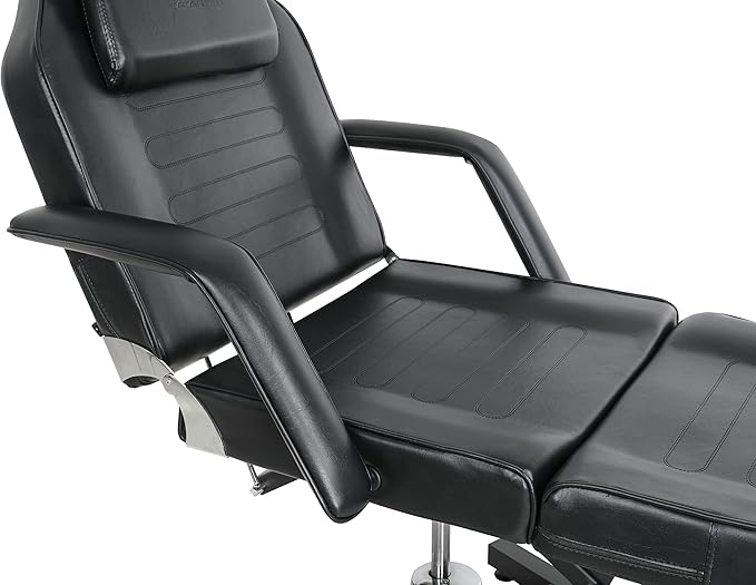 TATARTIST Hydraulic Facial Bed Esthetician Chair Portable Massage Table Professional Spa Chair 360° Rotate Beauty Medical Tattoo Chair Salon Treatment Table (Black)