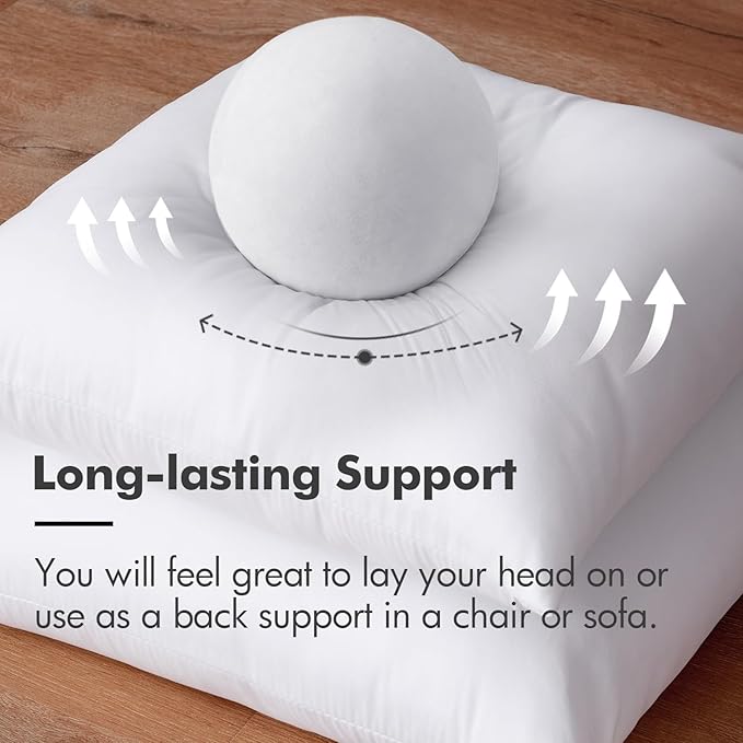 MIULEE 14x32 Inch Throw Pillow Insert for Couch Sofa Bed | Premium Virgin Filling, Soft Brushed Fabric, Rectangle Decorative Pillow, Lumbar Back and Neck Support